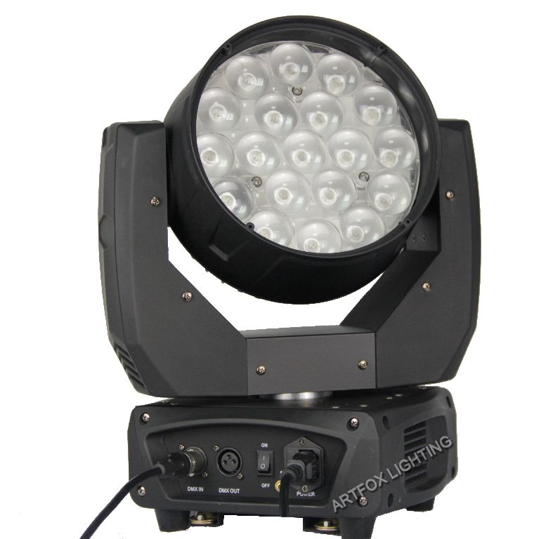 LED Moving Head:19x12w Osram Quad LEDs, Wash Beam 2-in-1